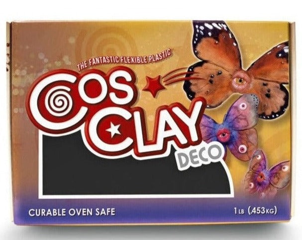 Cosclay Deco Black - Flexible Polymer Clay