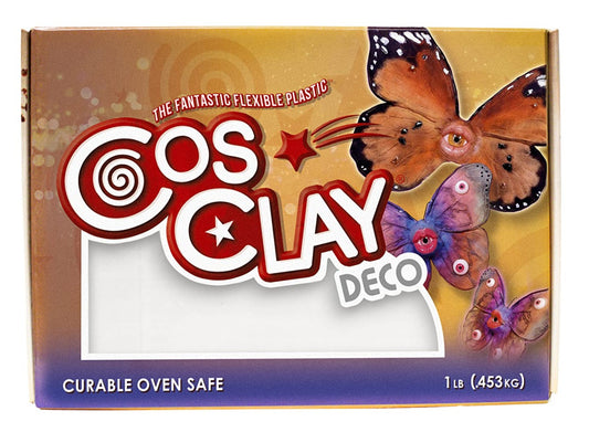 Cosclay Deco White -  Flexible Polymer Clay