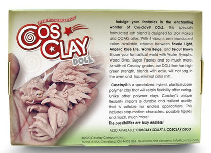 Cosclay Doll - Faerie Light - Medium Firm - Flexible Polymer Clay