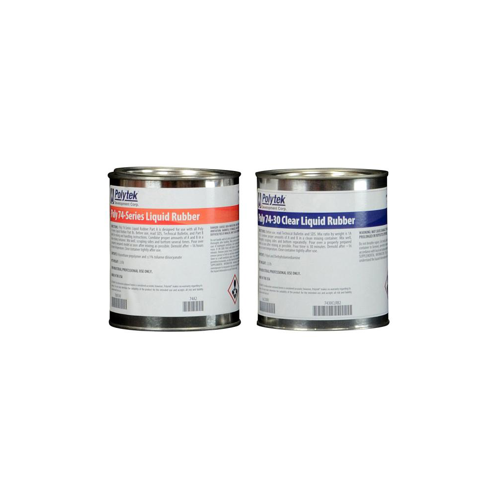 Polytek Poly 74-30 Clear Liquid Polyurethane Rubber