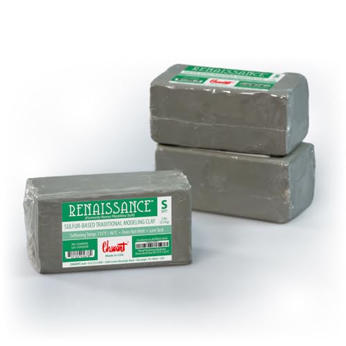 Roma 1 - Sculpture House Roma Plastalina  Modeling Clay - 40 lb Case - Grey Green - Soft