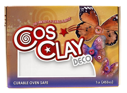 Cosclay Deco White -  Flexible Polymer Clay