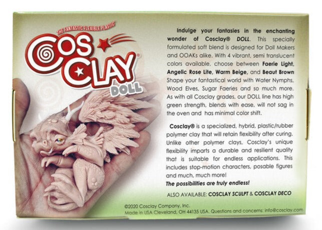 Cosclay Doll - Warm Beige - Flexible Polymer Clay (1lb)